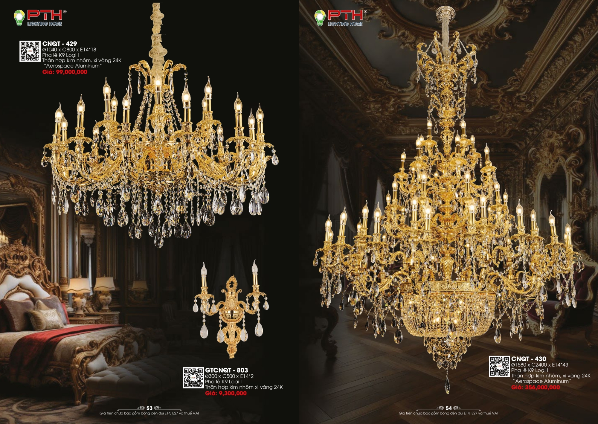 Bảng giá đèn trang trí PTH Lighting Home 2026